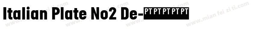 Italian Plate No2 De字体转换